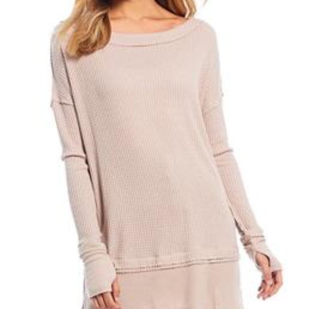 Free People "North Shore Thermal Tunic"  Waffle -